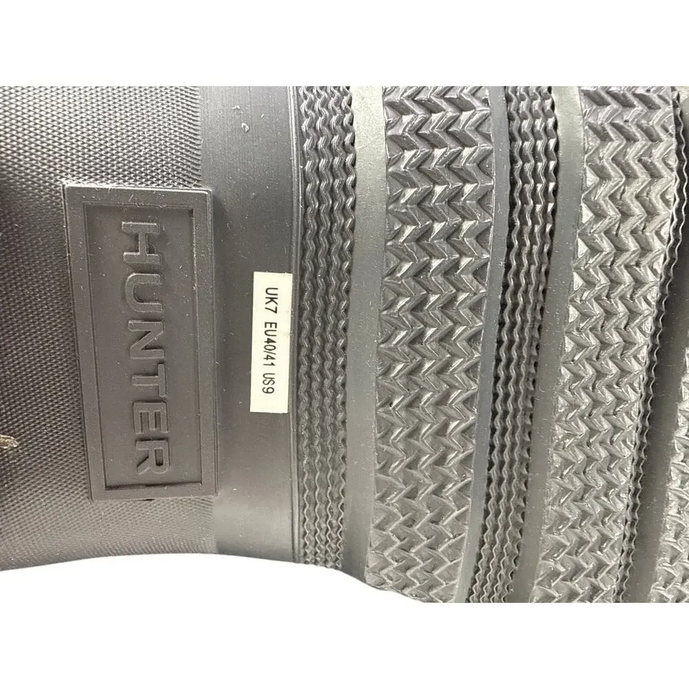 Hunter‎ Original Short Rain Boots Womens 9 Dark Slate Rubber Adjustable Buckle